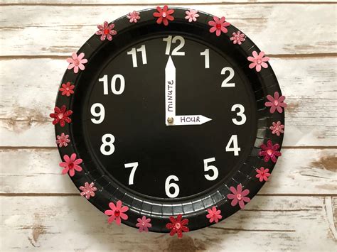 Paper Plate Clock Craft For Kids