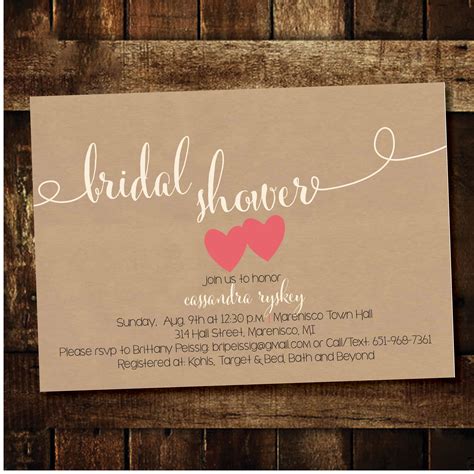 Diy Bridal Shower Invitations