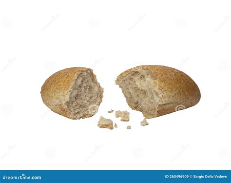 A Loaf Of Bread Broken Stock Image Image Of Gourmet 260496909