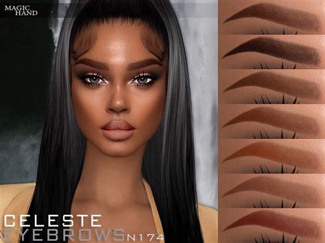 Celeste Eyebrows N174 Sims 4 Cc Makeup Makeup Cc Sims Hair