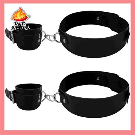 Algemas Punhos E Coxa Regulagem Em Couro Bondage Bdsm Fetiche Tons De Cinza Sex Shop Shopee