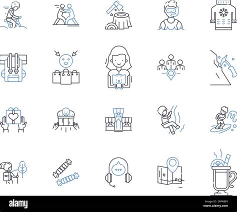 Cloud Security Line Icons Collection Encryption Cybersecurity