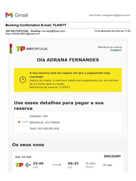 Booking Confirmation E Mail Tlkw7t Pdf