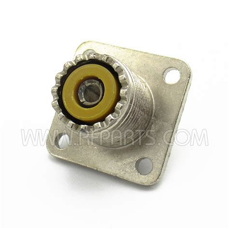 SO239 1 SO 239 UHF Female 4 Hole Chassis Mount Connector Nickel PBT