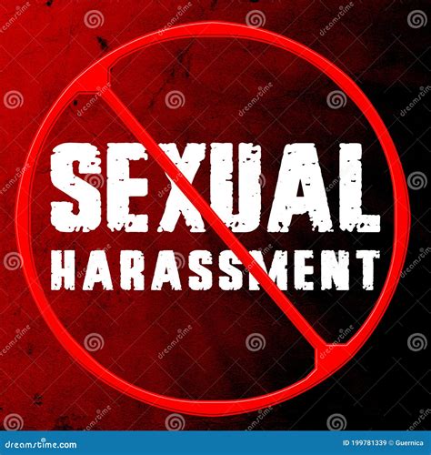 No Sexual Harassment Sign Stock Illustration Illustration Of Aware 199781339