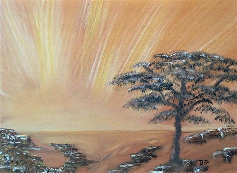 African Sunrise Painting By Donna Painter