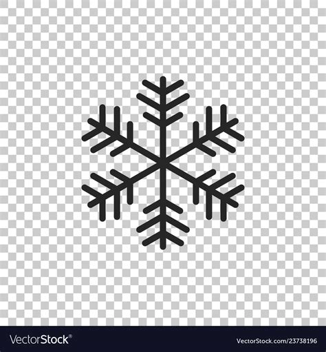 Snowflake Icon Isolated On Transparent Background Vector Image