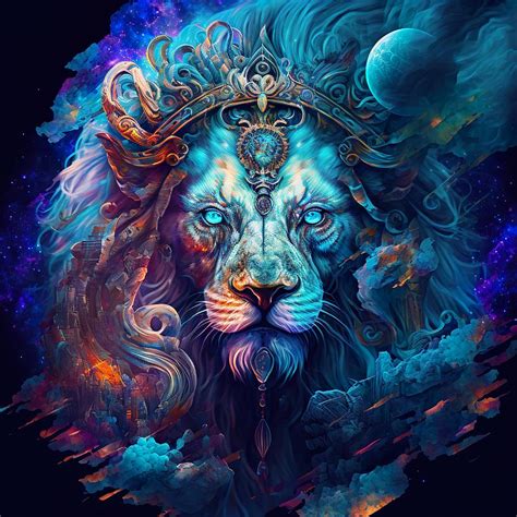 Galaxy Lion Digital Art By Nemanja Dakic Fine Art America