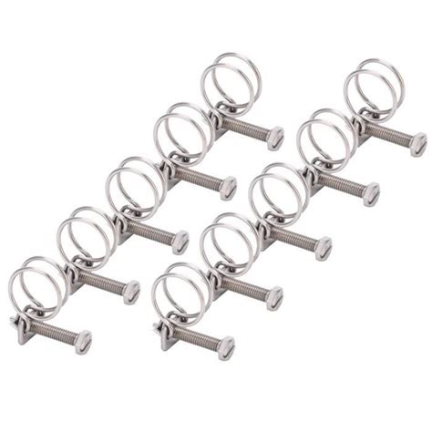 VBESTLIFE Colliers de serrage à double fil 10 pcs Double Fil Clips De