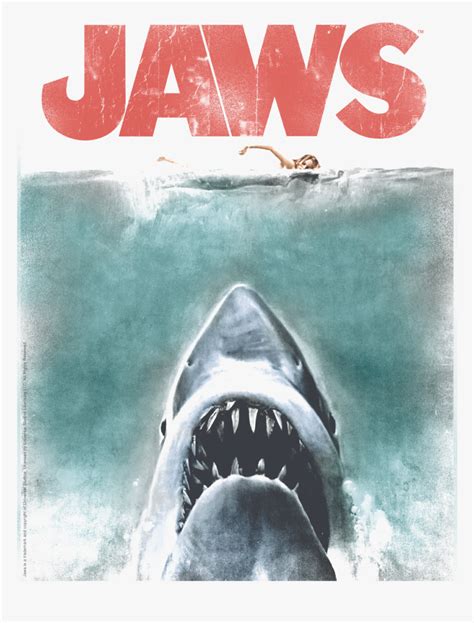 Jaws Vintage Poster T Shirt, HD Png Download - kindpng