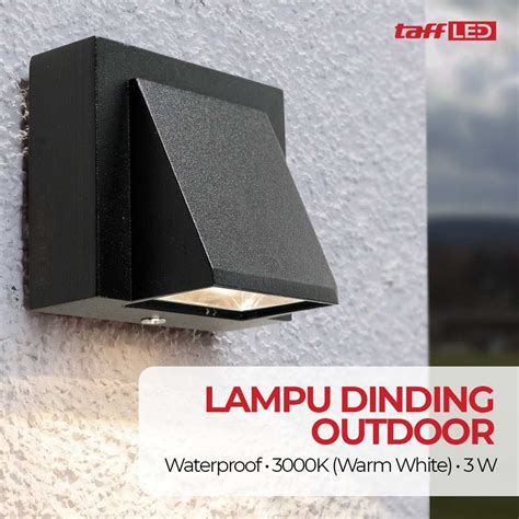 Jual TaffLED Lampu Dinding Outdoor Aluminium Waterproof LED 3W