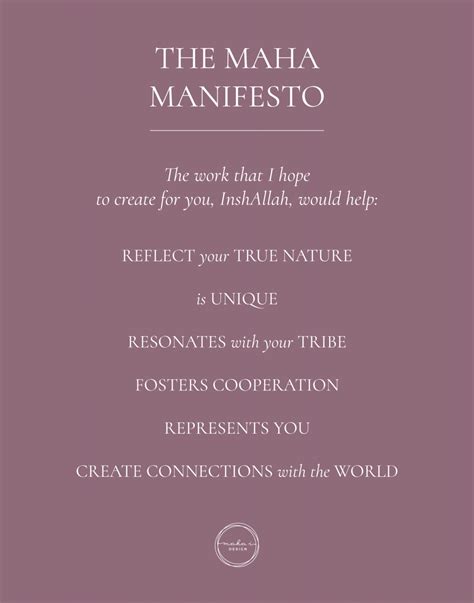 The Maha Manifesto - Maha I Design | Branding-Graphic Design