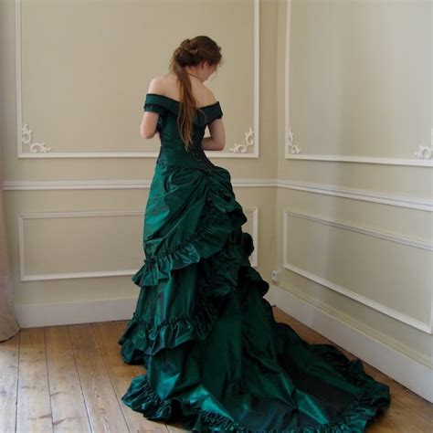 Tailored Taffeta Victorian Ball Gown Etsy