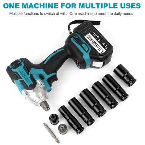 Cordless Impact Wrench Nm High Torque Brushless Drill With