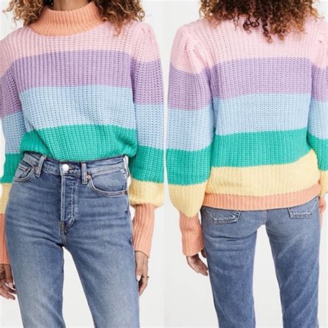 English Factory Sweaters English Factory Pastel Rainbow Multi Color