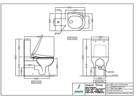 P Trap Bidspa Rimless Floor Mounted Coupled WC Jaquar Global