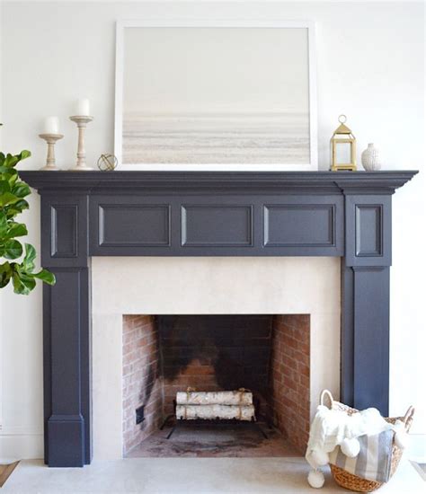 The Fireplace Paint Color Is Benjamin Moore Midnight Oil Art Is