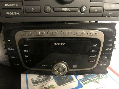 FORD SONY CD PLAYER AS PICTURED WILL FIT FOCUS MONDEO SMAX GALAXY