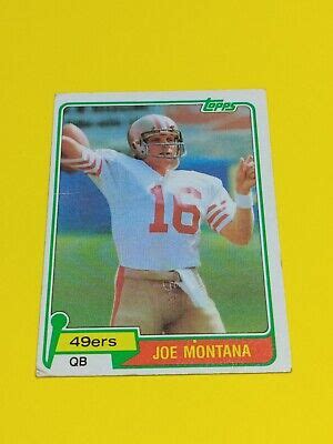 1981 Topps Joe Montana 216 Rookie Card San Francisco 49 Ers EBay