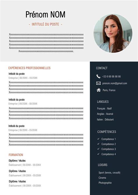 Cv Gratuit En Ligne à Télécharger Sans Inscription