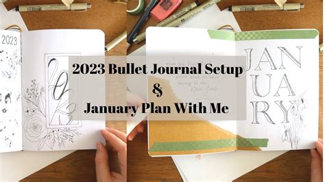 2023 Bullet Journal Setup January Plan With Me YouTube