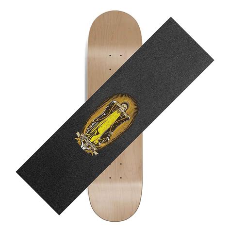 Hard Luck MFG Lady G Gold Graphic Skateboard Griptape Black 9x33