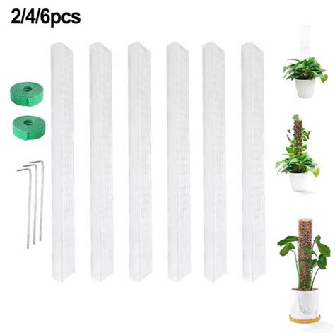 LOT DE 2 Poteaux En Mousse Plastique Pour Plantes Support Flexible Pour