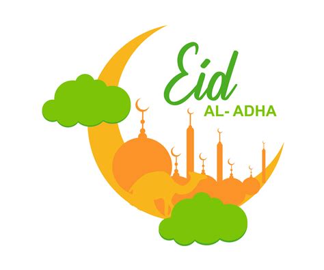 Eid Al Adha Greeting Vector Icon Or Symbol Design 8063907 Vector Art