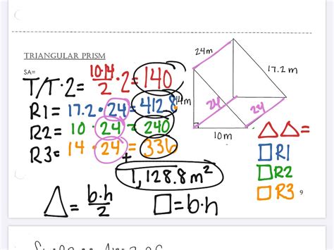 Surface Area Triangular Prism Math Showme