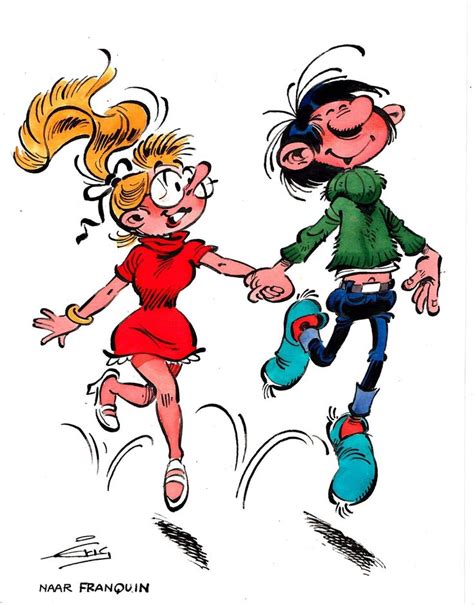 Youpla Gaston Jeanne Dessin Bd Bd Gaston Lagaffe Franquin