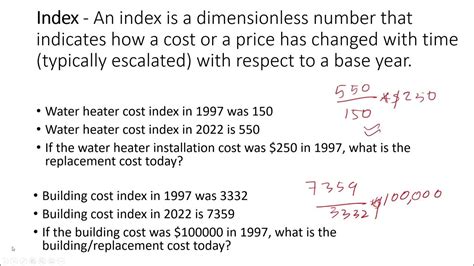 Cost Index And Price Index Explained With Examples Using Ms Excel Youtube