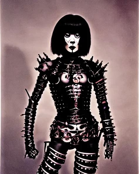 Portrait Of A Skinny Punk Goth Yayoi Kusama Wearing Stable Diffusion