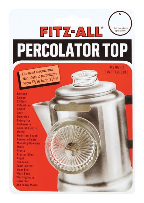 Tops 55700 Fitz All Glass Replacement Percolator Top Stovetop