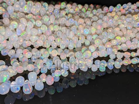 AAA Ethiopian Welo Fire Opal Teardrops Beads Smooth Ethiopia Welo Opal