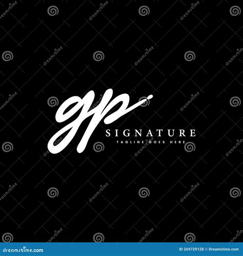 G P Gp Letra Inicial Manuscrita Y Logotipo Del Vector De Firma Plantilla De Negocio En Forma