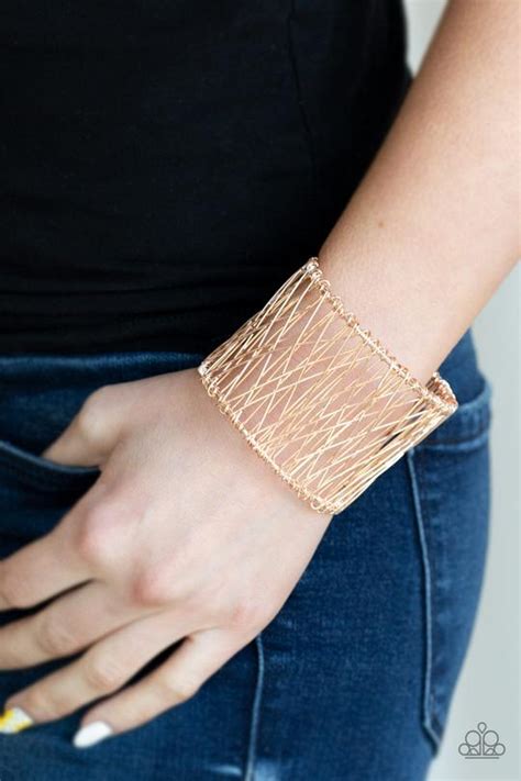 Paparazzi Work For Wire Rose Gold Wire Cuff Bracelet