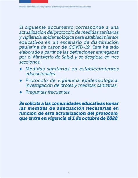 Actualización Protocolo Medidas Sanitarias Establecimientos