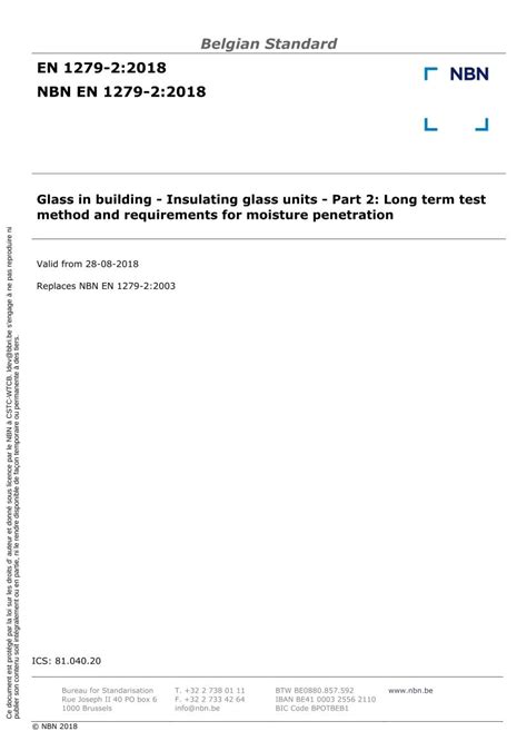 En Glass In Building Insulating Glass Units Part Long