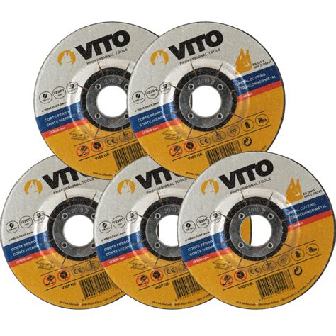 Disques à tronçonner 115 mm Lot de 5 VITO METAL Alesage 22 2mm Usage