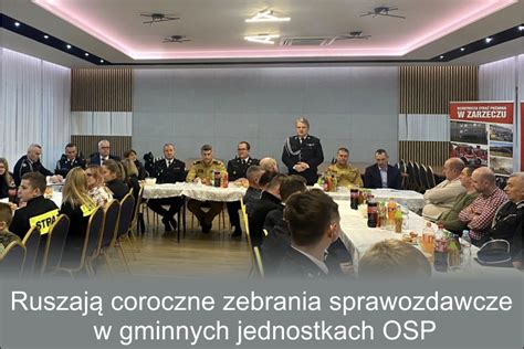 Ruszają coroczne zebrania sprawozdawcze w gminnych jednostkach OSP