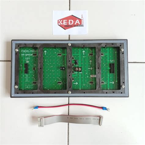 Jual Panel Module Modul Led P Running Text Dip Hijau Green Outdoor