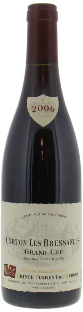 Corton Les Bressandes 2006 Prince Florent De Merode Buy Online