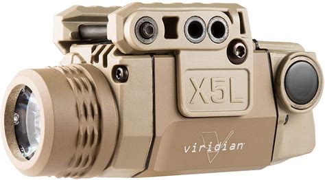 Viridian Universal X5L FDE Green Laser With Tactical Light Flat Dark