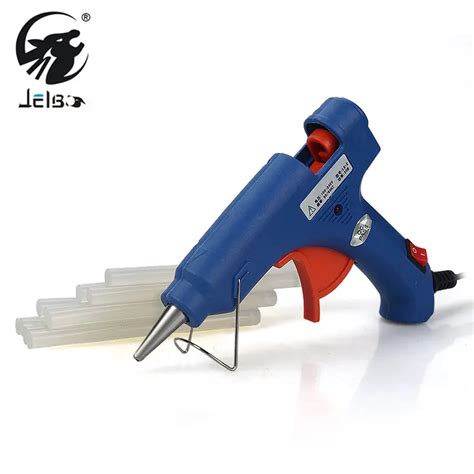 Jelbo EU Plug 20W Mini Household Glue Gun With 10 Pcs 7mm Hot Melt Glue