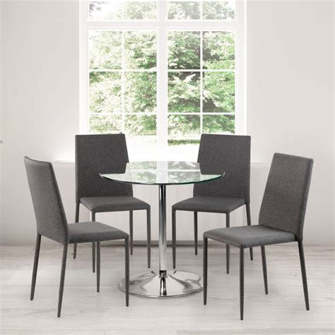 Kudos Round Glass Pedestal Dining Table Dunelm