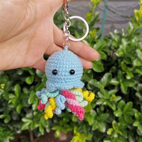 Finished Amigurumi Jellyfish Keychain Amigurumi Crochet Etsy