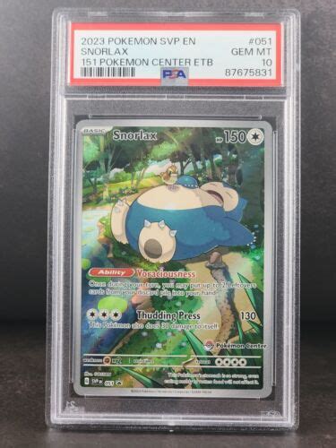 PSA 10 GEM MINT SNORLAX 51 BLACK STAR PROMO POKEMON CENTER EXCLUSIVE EBay