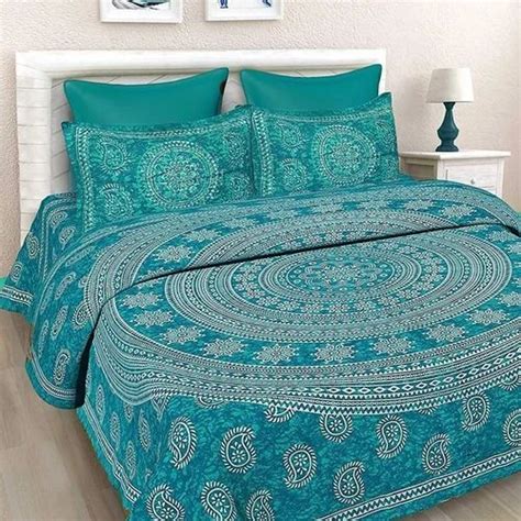 Sheetkart Floral Tc Cotton Double Bedsheet With Pillow Covers