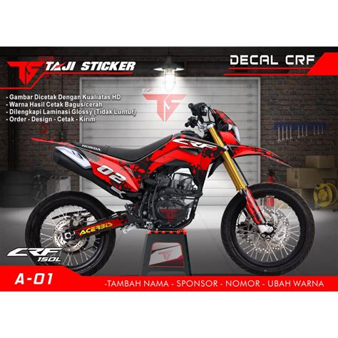 Jual Decal Crf L Custom Full Body Supermoto Minimalis Elegan