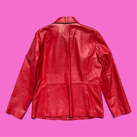 Vintage Worthington Cherry Red 🍒 Genuine Leather Depop